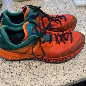 Merrell Men's Orange and Teal Athletic Shoes